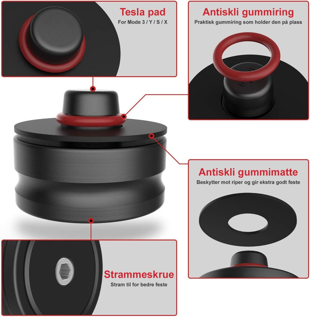 Beskrivelse av Jack Pad for Tesla